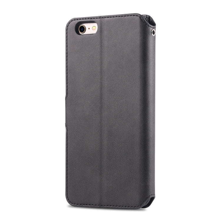 For iPhone 6 / 6s AZNS Calf Texture Magnetic Horizontal Flip PU Leather Case with Holder & Card Slots & Photo Frame