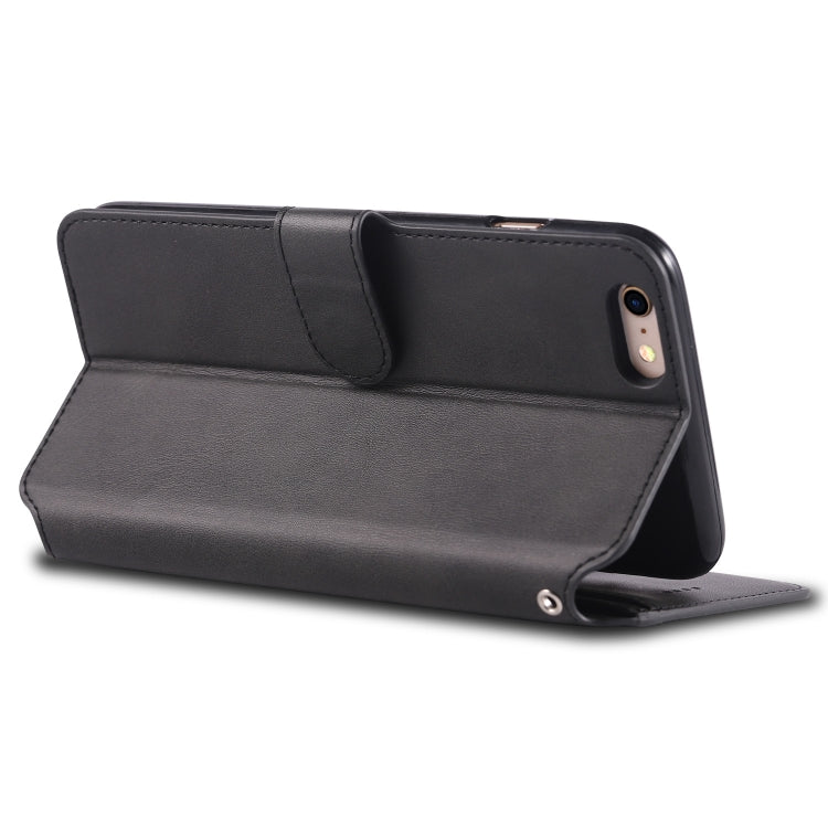 For iPhone 6 / 6s AZNS Calf Texture Magnetic Horizontal Flip PU Leather Case with Holder & Card Slots & Photo Frame