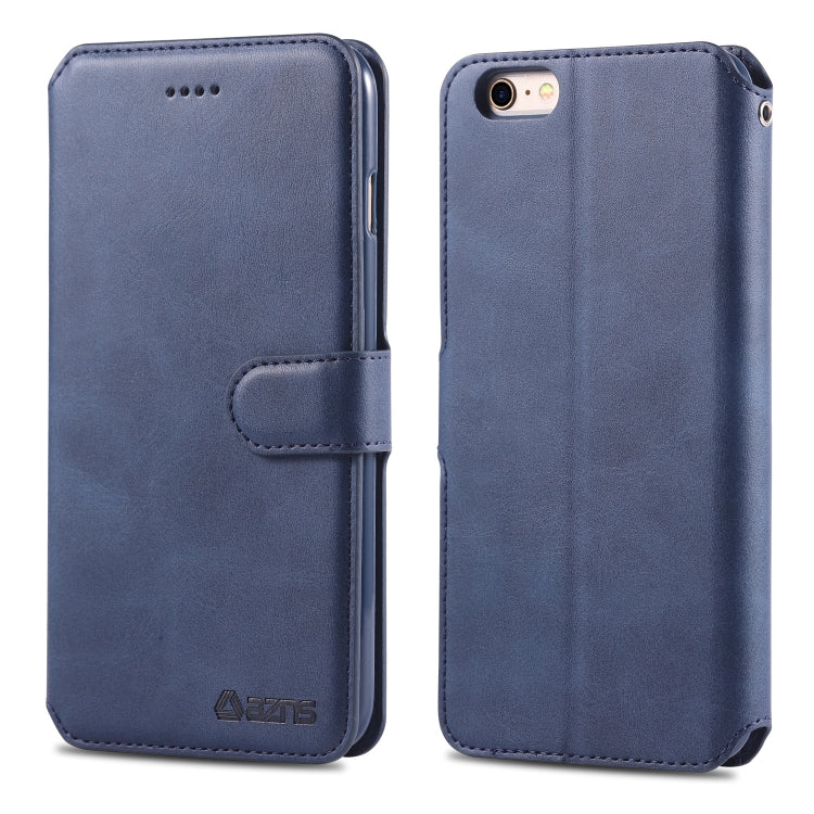 For iPhone 6 / 6s AZNS Calf Texture Magnetic Horizontal Flip PU Leather Case with Holder & Card Slots & Photo Frame