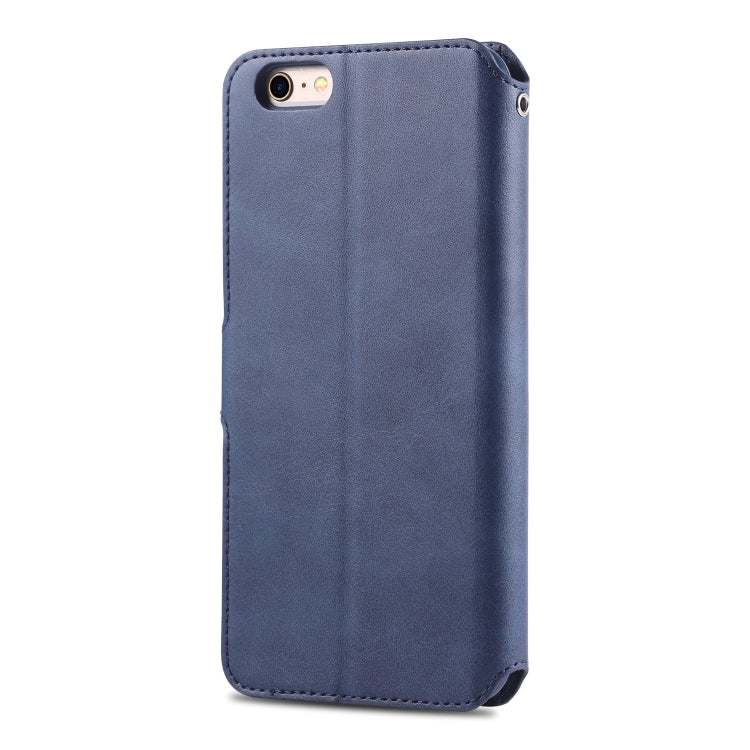 For iPhone 6 / 6s AZNS Calf Texture Magnetic Horizontal Flip PU Leather Case with Holder & Card Slots & Photo Frame