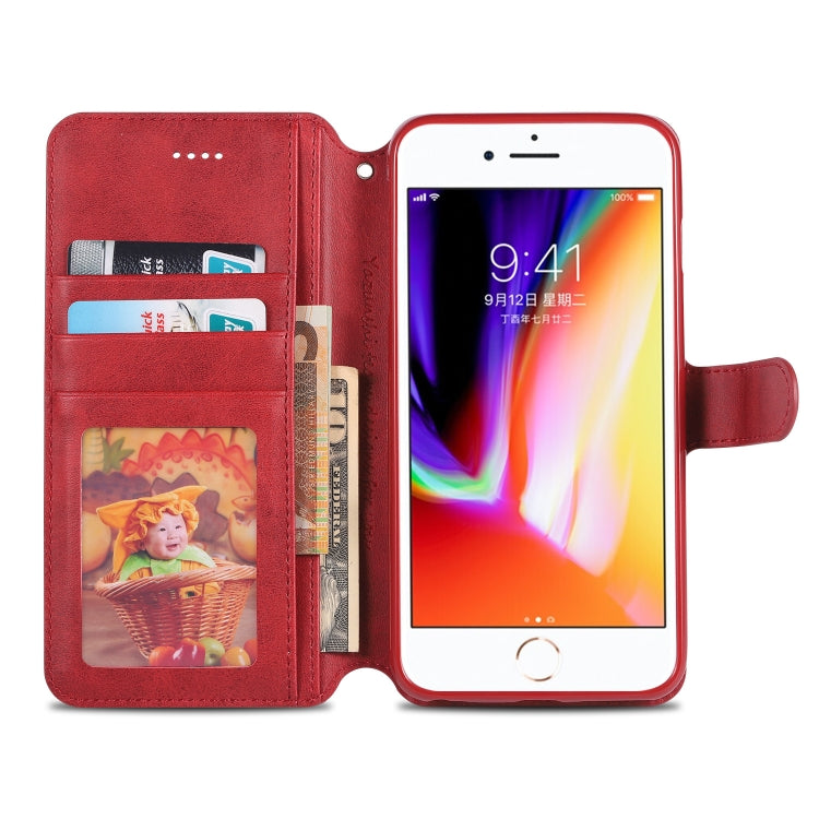 For iPhone 6 / 6s AZNS Calf Texture Magnetic Horizontal Flip PU Leather Case with Holder & Card Slots & Photo Frame