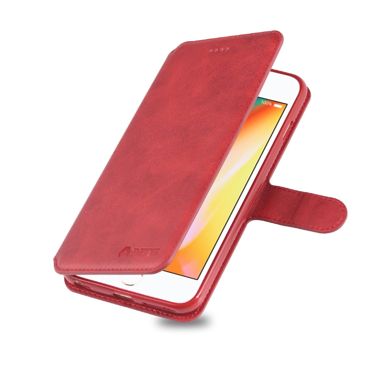 For iPhone 6 / 6s AZNS Calf Texture Magnetic Horizontal Flip PU Leather Case with Holder & Card Slots & Photo Frame