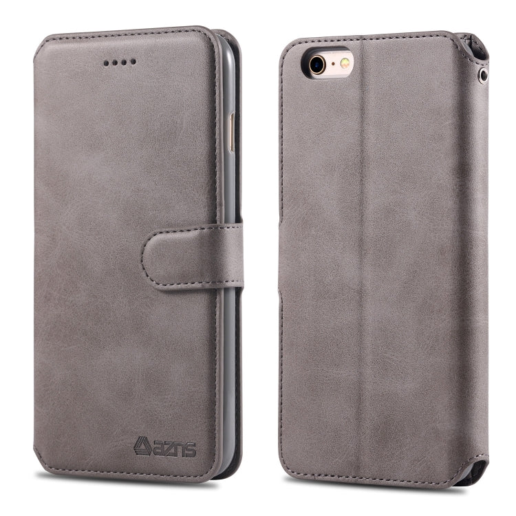 For iPhone 6 / 6s AZNS Calf Texture Magnetic Horizontal Flip PU Leather Case with Holder & Card Slots & Photo Frame