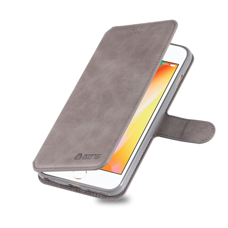 For iPhone 6 / 6s AZNS Calf Texture Magnetic Horizontal Flip PU Leather Case with Holder & Card Slots & Photo Frame