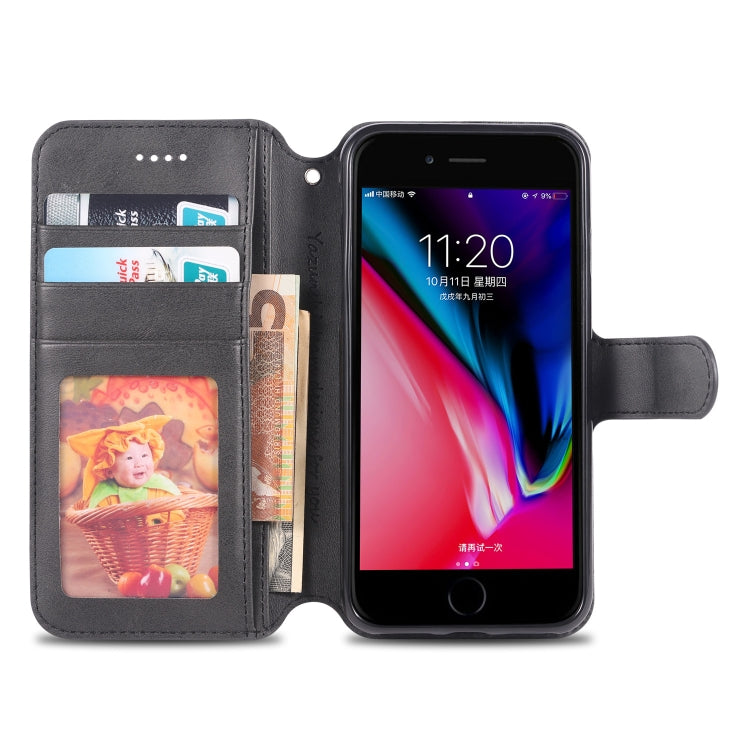 For iPhone 7 / 8 AZNS Calf Texture Magnetic Horizontal Flip PU Leather Case with Holder & Card Slots & Photo Frame