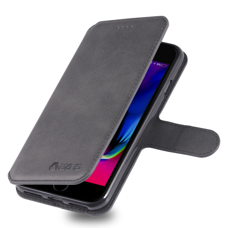 For iPhone 7 / 8 AZNS Calf Texture Magnetic Horizontal Flip PU Leather Case with Holder & Card Slots & Photo Frame