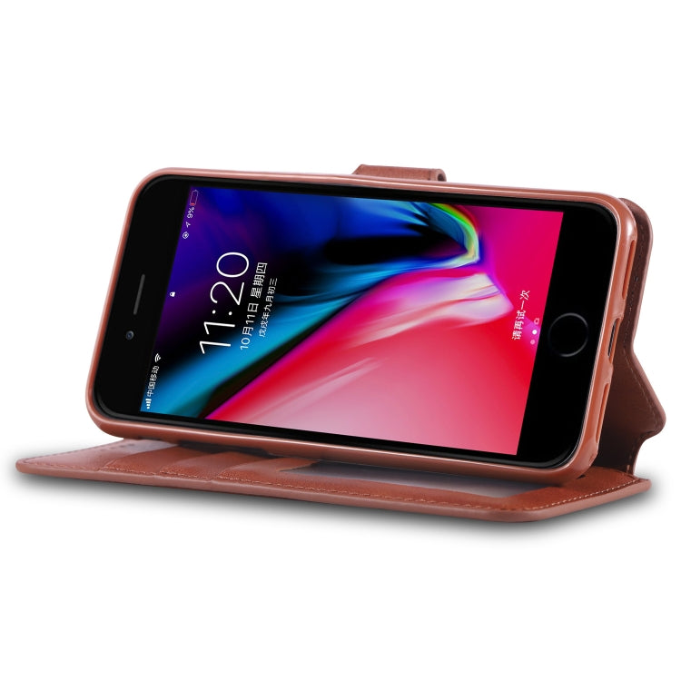 For iPhone 7 / 8 AZNS Calf Texture Magnetic Horizontal Flip PU Leather Case with Holder & Card Slots & Photo Frame