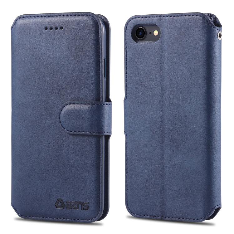 For iPhone 7 / 8 AZNS Calf Texture Magnetic Horizontal Flip PU Leather Case with Holder & Card Slots & Photo Frame