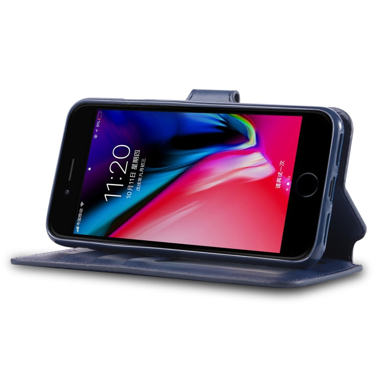 For iPhone 7 / 8 AZNS Calf Texture Magnetic Horizontal Flip PU Leather Case with Holder & Card Slots & Photo Frame