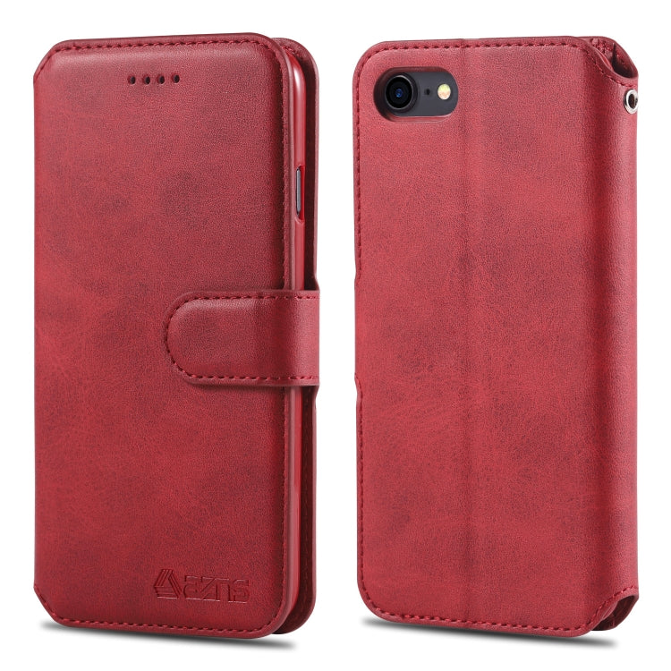 For iPhone 7 / 8 AZNS Calf Texture Magnetic Horizontal Flip PU Leather Case with Holder & Card Slots & Photo Frame