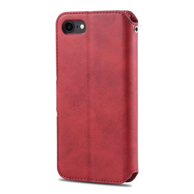 For iPhone 7 / 8 AZNS Calf Texture Magnetic Horizontal Flip PU Leather Case with Holder & Card Slots & Photo Frame