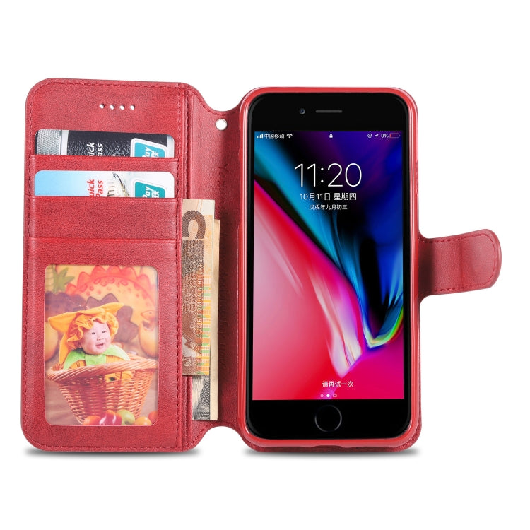 For iPhone 7 / 8 AZNS Calf Texture Magnetic Horizontal Flip PU Leather Case with Holder & Card Slots & Photo Frame