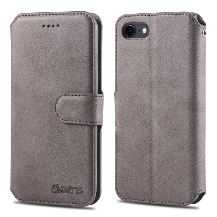 For iPhone 7 / 8 AZNS Calf Texture Magnetic Horizontal Flip PU Leather Case with Holder & Card Slots & Photo Frame