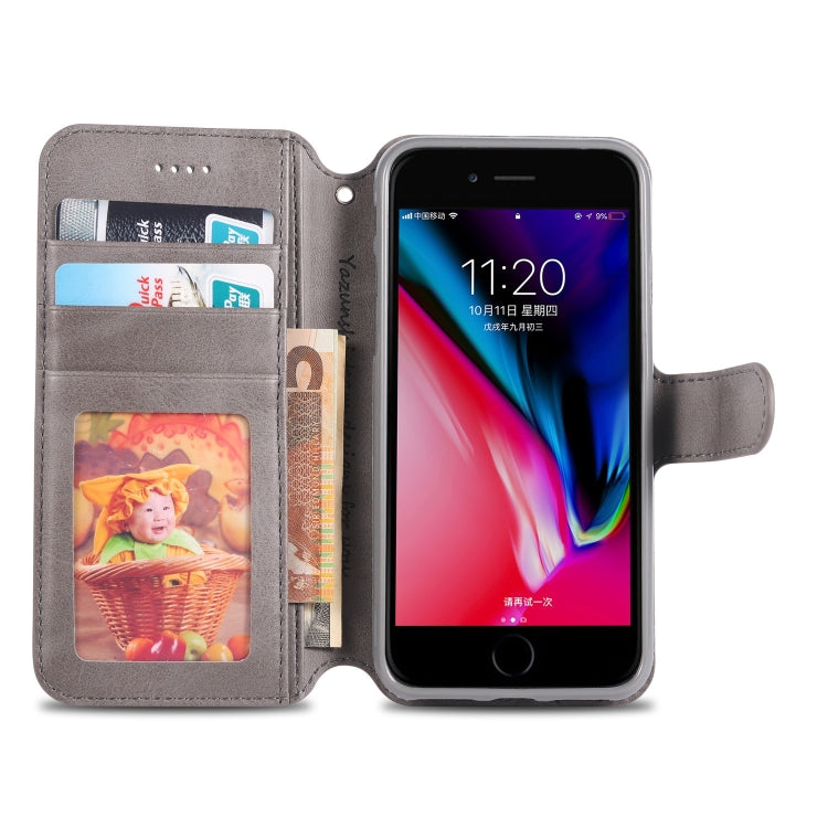 For iPhone 7 / 8 AZNS Calf Texture Magnetic Horizontal Flip PU Leather Case with Holder & Card Slots & Photo Frame