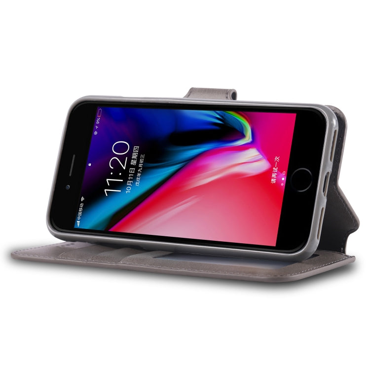 For iPhone 7 / 8 AZNS Calf Texture Magnetic Horizontal Flip PU Leather Case with Holder & Card Slots & Photo Frame