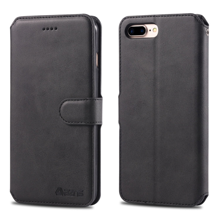 For iPhone 7 Plus / 8 Plus AZNS Calf Texture Magnetic Horizontal Flip PU Leather Case with Holder & Card Slots & Photo Frame