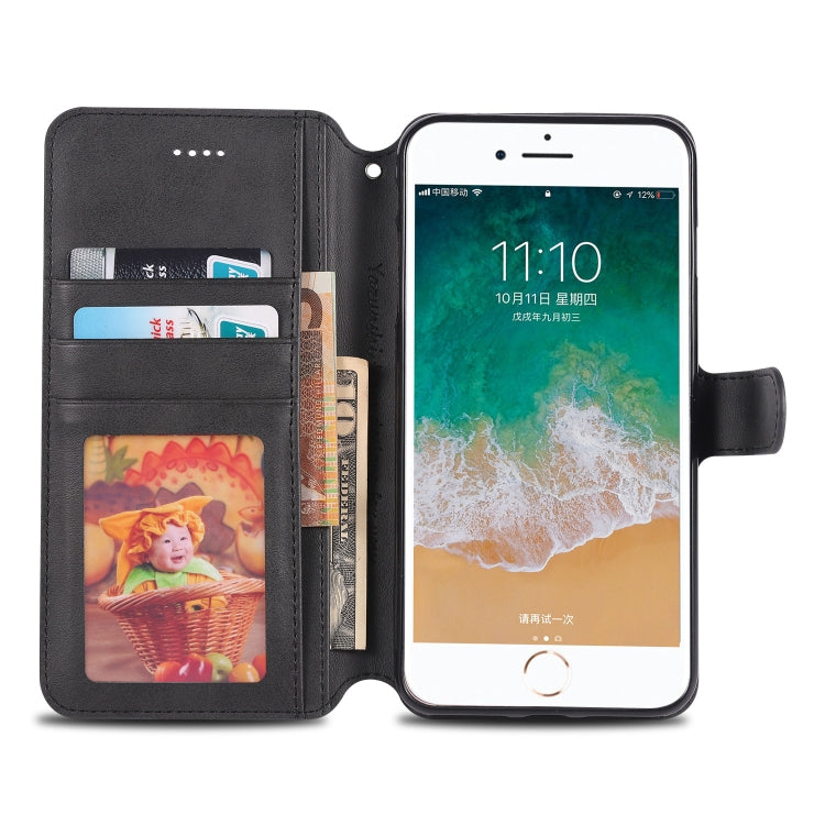 For iPhone 7 Plus / 8 Plus AZNS Calf Texture Magnetic Horizontal Flip PU Leather Case with Holder & Card Slots & Photo Frame