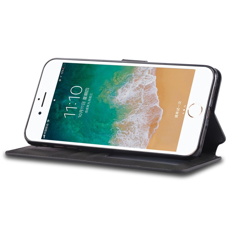 For iPhone 7 Plus / 8 Plus AZNS Calf Texture Magnetic Horizontal Flip PU Leather Case with Holder & Card Slots & Photo Frame