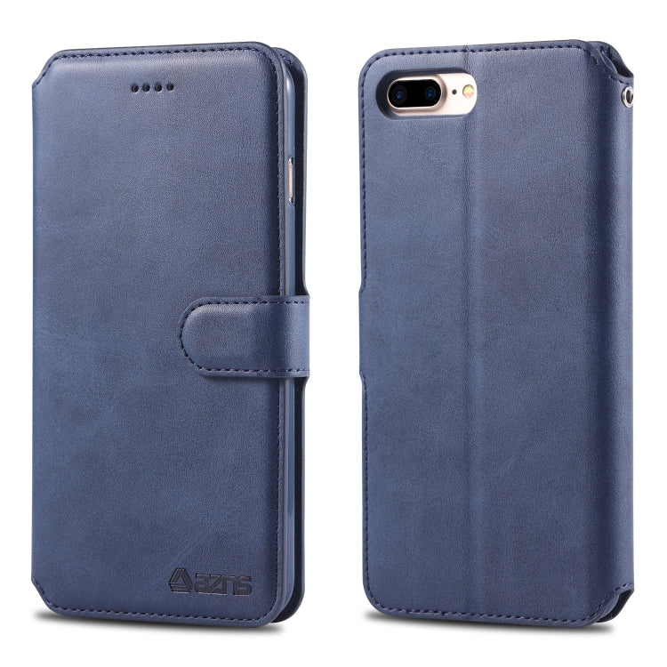 For iPhone 7 Plus / 8 Plus AZNS Calf Texture Magnetic Horizontal Flip PU Leather Case with Holder & Card Slots & Photo Frame
