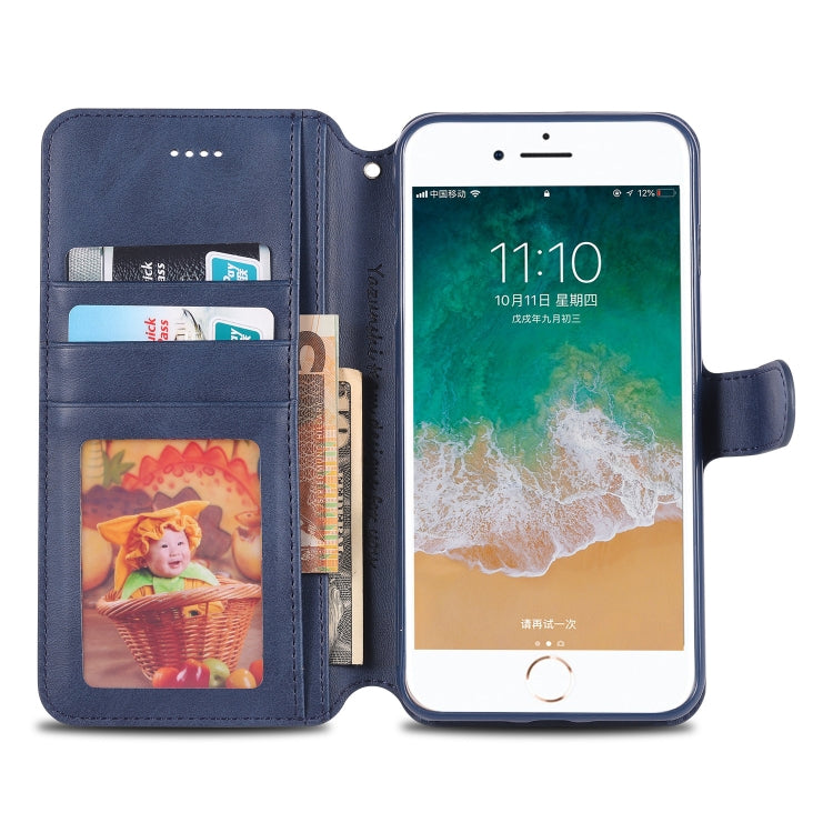 For iPhone 7 Plus / 8 Plus AZNS Calf Texture Magnetic Horizontal Flip PU Leather Case with Holder & Card Slots & Photo Frame