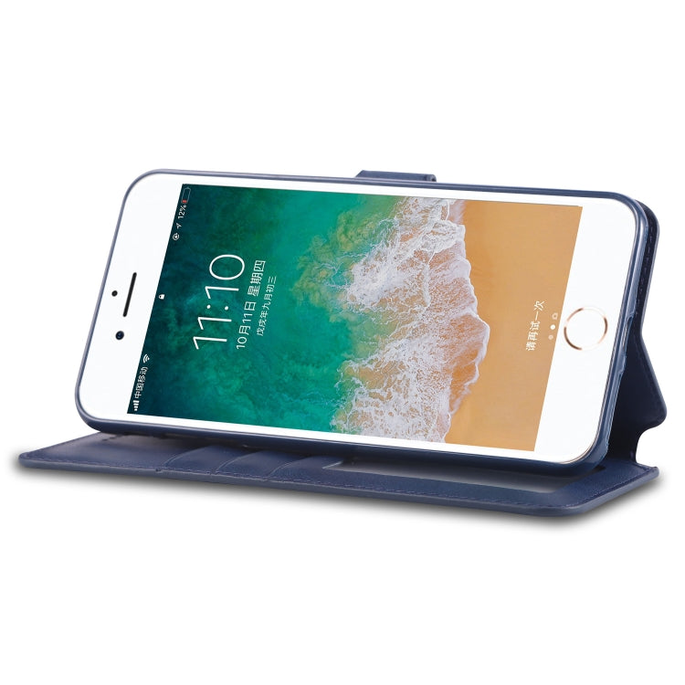 For iPhone 7 Plus / 8 Plus AZNS Calf Texture Magnetic Horizontal Flip PU Leather Case with Holder & Card Slots & Photo Frame