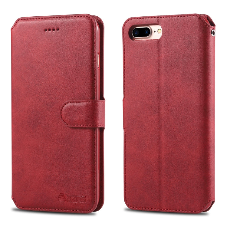 For iPhone 7 Plus / 8 Plus AZNS Calf Texture Magnetic Horizontal Flip PU Leather Case with Holder & Card Slots & Photo Frame