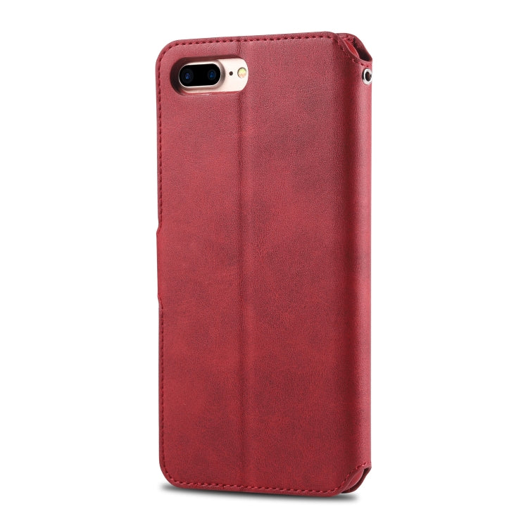For iPhone 7 Plus / 8 Plus AZNS Calf Texture Magnetic Horizontal Flip PU Leather Case with Holder & Card Slots & Photo Frame