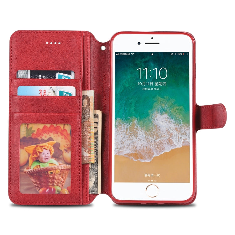 For iPhone 7 Plus / 8 Plus AZNS Calf Texture Magnetic Horizontal Flip PU Leather Case with Holder & Card Slots & Photo Frame