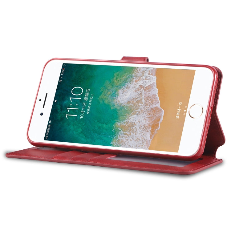 For iPhone 7 Plus / 8 Plus AZNS Calf Texture Magnetic Horizontal Flip PU Leather Case with Holder & Card Slots & Photo Frame
