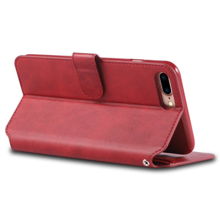For iPhone 7 Plus / 8 Plus AZNS Calf Texture Magnetic Horizontal Flip PU Leather Case with Holder & Card Slots & Photo Frame
