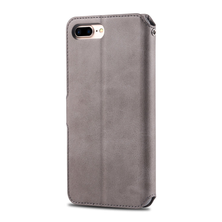 For iPhone 7 Plus / 8 Plus AZNS Calf Texture Magnetic Horizontal Flip PU Leather Case with Holder & Card Slots & Photo Frame