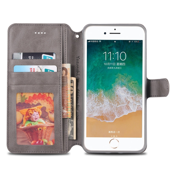 For iPhone 7 Plus / 8 Plus AZNS Calf Texture Magnetic Horizontal Flip PU Leather Case with Holder & Card Slots & Photo Frame