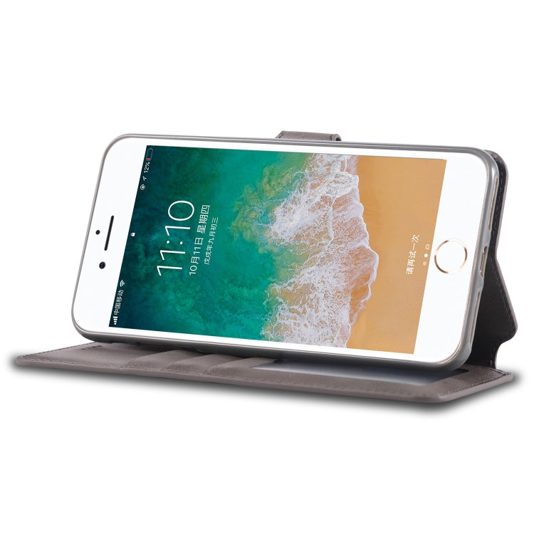 For iPhone 7 Plus / 8 Plus AZNS Calf Texture Magnetic Horizontal Flip PU Leather Case with Holder & Card Slots & Photo Frame