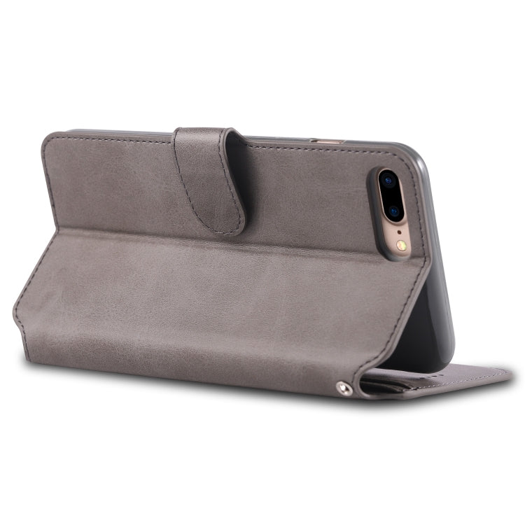 For iPhone 7 Plus / 8 Plus AZNS Calf Texture Magnetic Horizontal Flip PU Leather Case with Holder & Card Slots & Photo Frame