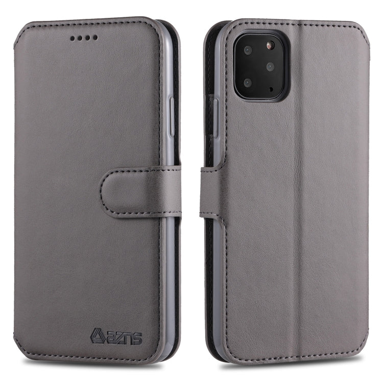 For iPhone 11 Pro Max AZNS Calf Texture Magnetic Horizontal Flip PU Leather Case with Holder & Card Slots & Photo Frame