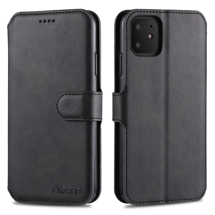 For iPhone 11 AZNS Calf Texture Magnetic Horizontal Flip PU Leather Case with Holder & Card Slots & Photo Frame