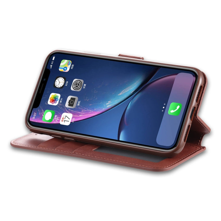 For iPhone 11 AZNS Calf Texture Magnetic Horizontal Flip PU Leather Case with Holder & Card Slots & Photo Frame