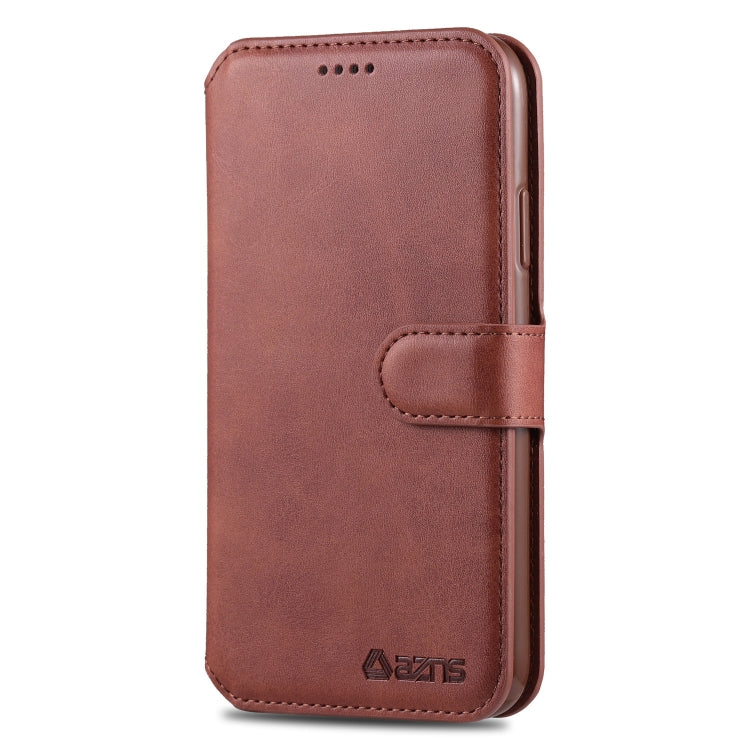 For iPhone 11 AZNS Calf Texture Magnetic Horizontal Flip PU Leather Case with Holder & Card Slots & Photo Frame