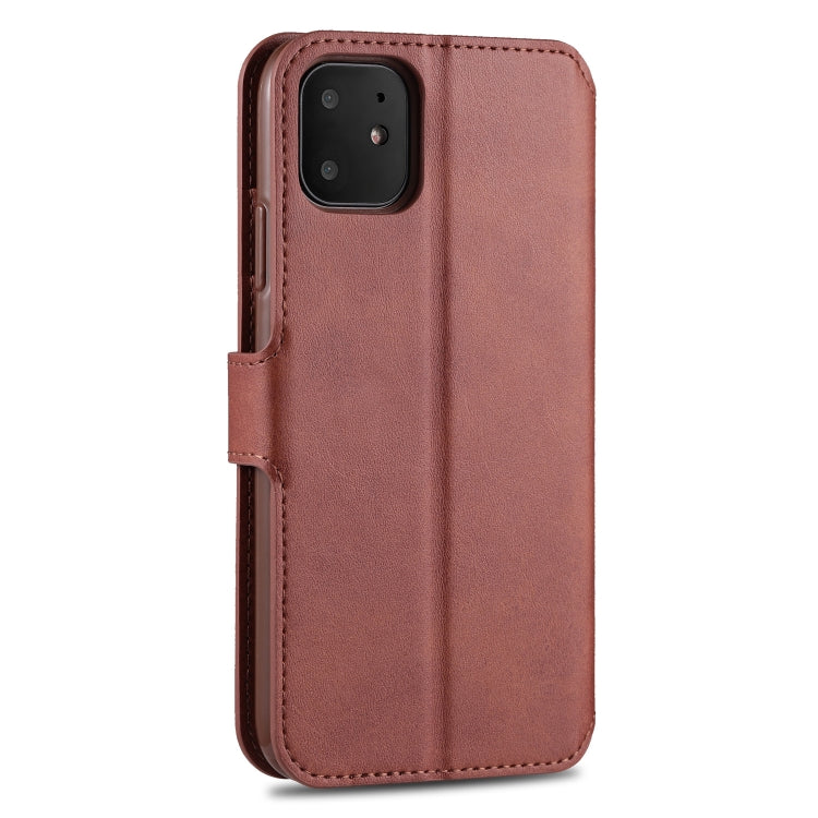 For iPhone 11 AZNS Calf Texture Magnetic Horizontal Flip PU Leather Case with Holder & Card Slots & Photo Frame