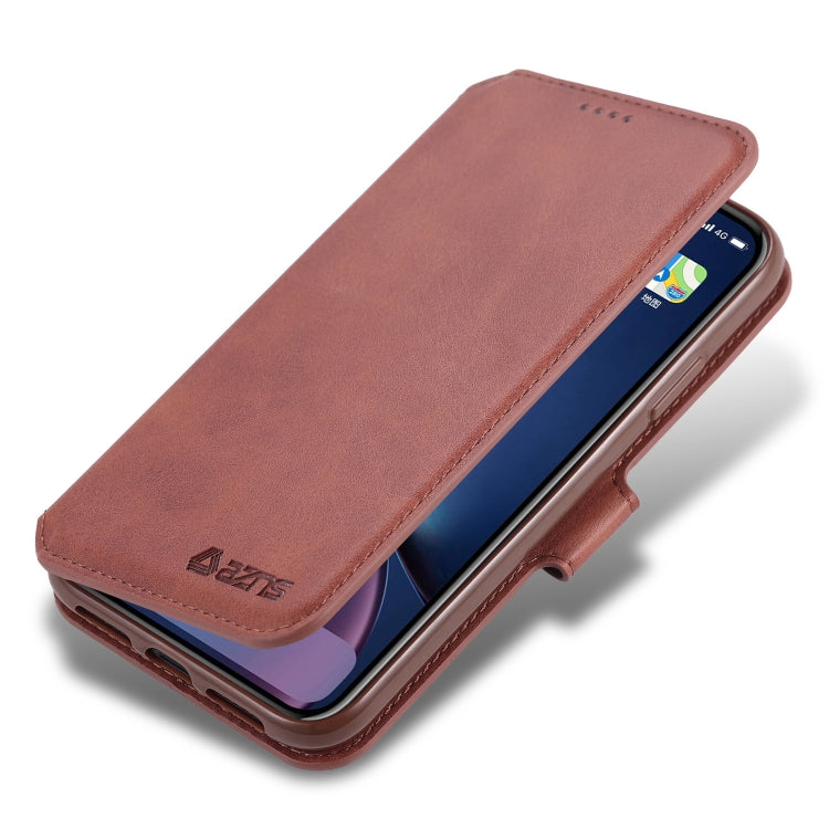 For iPhone 11 AZNS Calf Texture Magnetic Horizontal Flip PU Leather Case with Holder & Card Slots & Photo Frame