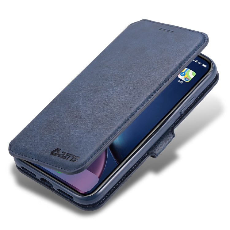 For iPhone 11 AZNS Calf Texture Magnetic Horizontal Flip PU Leather Case with Holder & Card Slots & Photo Frame