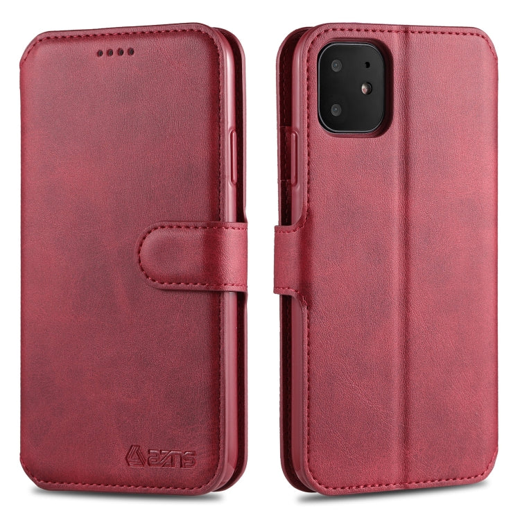 For iPhone 11 AZNS Calf Texture Magnetic Horizontal Flip PU Leather Case with Holder & Card Slots & Photo Frame