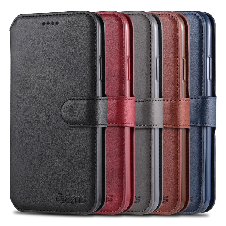 For iPhone 11 AZNS Calf Texture Magnetic Horizontal Flip PU Leather Case with Holder & Card Slots & Photo Frame