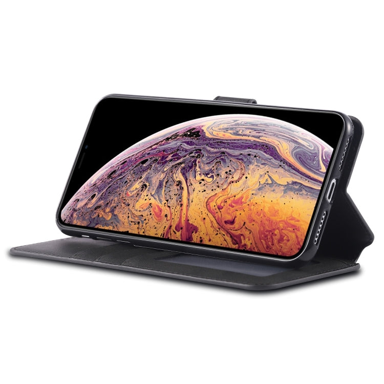 For iPhone X / XS AZNS Calf Texture Magnetic Horizontal Flip PU Leather Case with Holder & Card Slots & Photo Frame