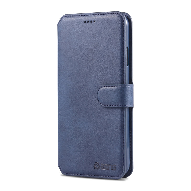 For iPhone X / XS AZNS Calf Texture Magnetic Horizontal Flip PU Leather Case with Holder & Card Slots & Photo Frame