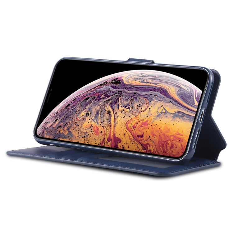 For iPhone X / XS AZNS Calf Texture Magnetic Horizontal Flip PU Leather Case with Holder & Card Slots & Photo Frame