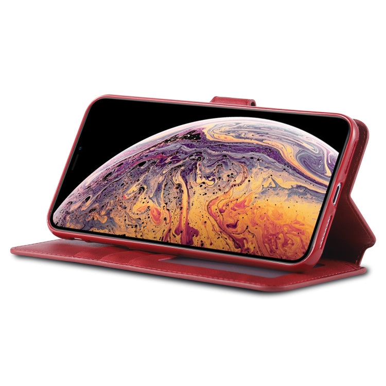 For iPhone X / XS AZNS Calf Texture Magnetic Horizontal Flip PU Leather Case with Holder & Card Slots & Photo Frame