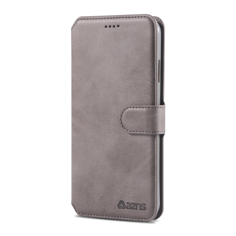 For iPhone X / XS AZNS Calf Texture Magnetic Horizontal Flip PU Leather Case with Holder & Card Slots & Photo Frame