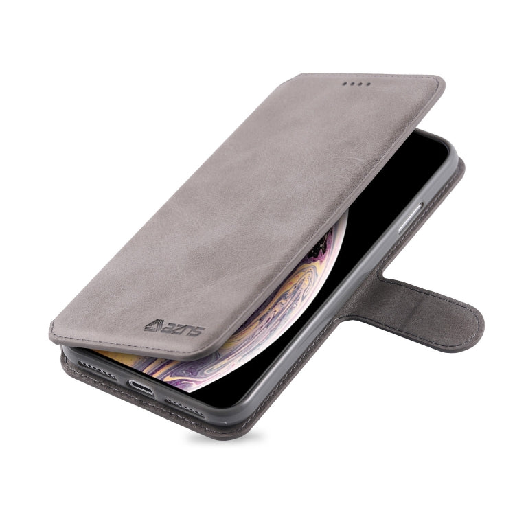 For iPhone X / XS AZNS Calf Texture Magnetic Horizontal Flip PU Leather Case with Holder & Card Slots & Photo Frame