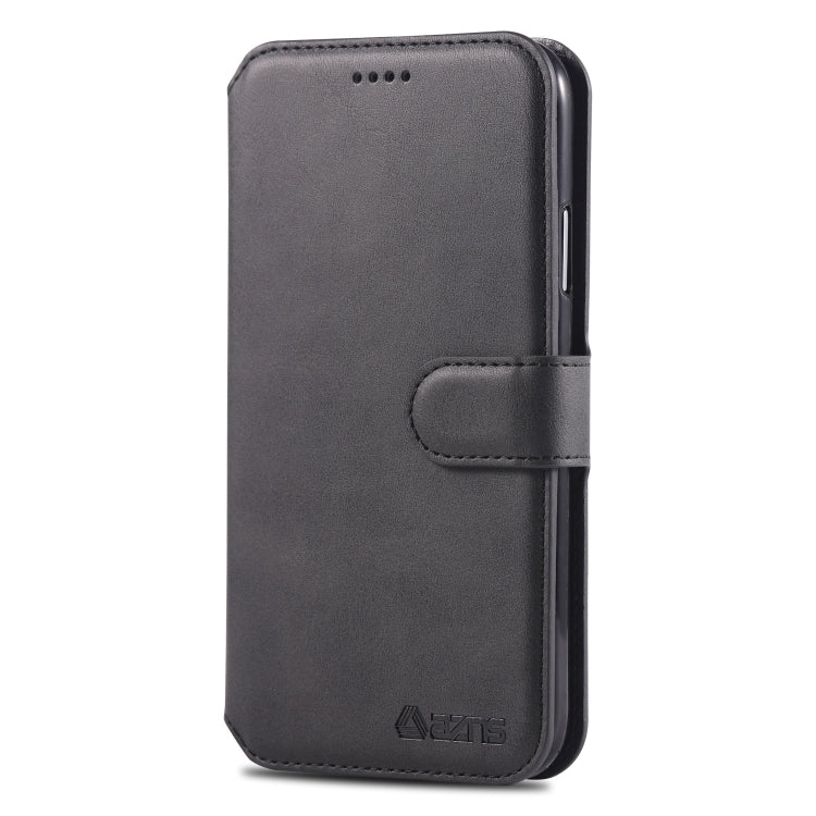 For iPhone XR AZNS Calf Texture Magnetic Horizontal Flip PU Leather Case with Holder & Card Slots & Photo Frame